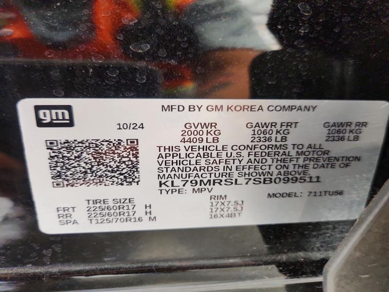 57228136 :رقم المزاد ، KL79MRSL7SB099511 vin ، 2025 Chevrolet Trailblazer مزاد بيع