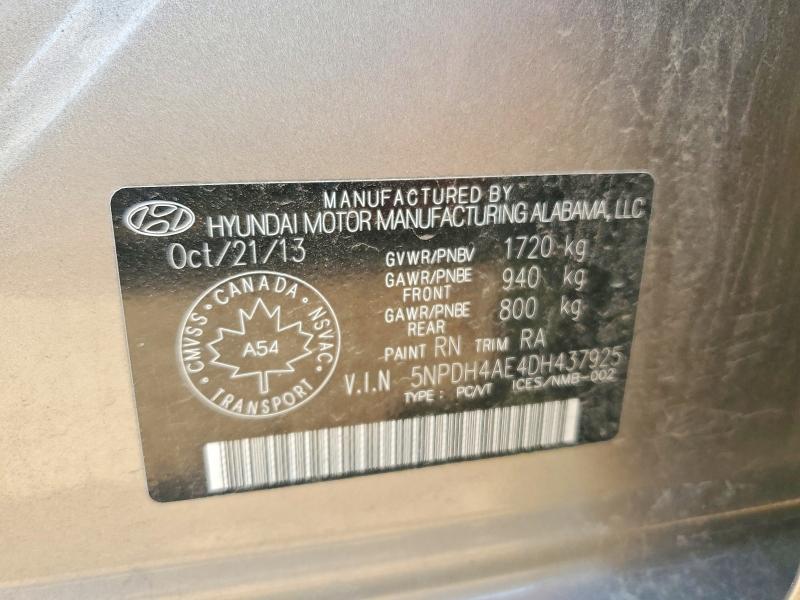 Aukcja sprzedaży 2013 Hyundai Elantra, vin: 5NPDH4AE4DH437925, numer aukcji: 55965216