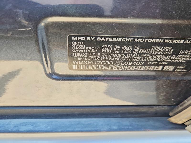 2018 Bmw X1 მანქანა იყიდება აუქციონზე, vin: WBXHU7C30J5L09402, აუქციონის ნომერი: 57751556