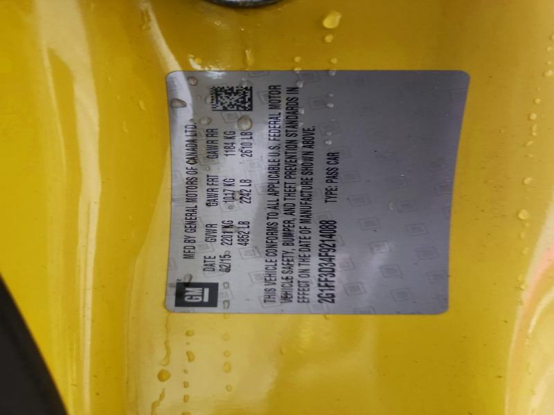 Продажа на аукционе авто 2015 Chevrolet Camaro, vin: 2G1FF3D34F9214088, номер лота: 56095126