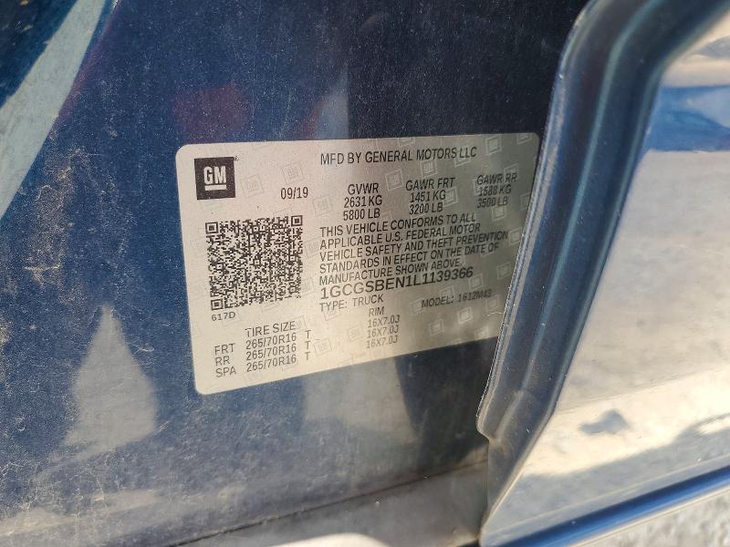 2020 Chevrolet Colorado მანქანა იყიდება აუქციონზე, vin: 1GCGSBEN1L1139366, აუქციონის ნომერი: 58899456