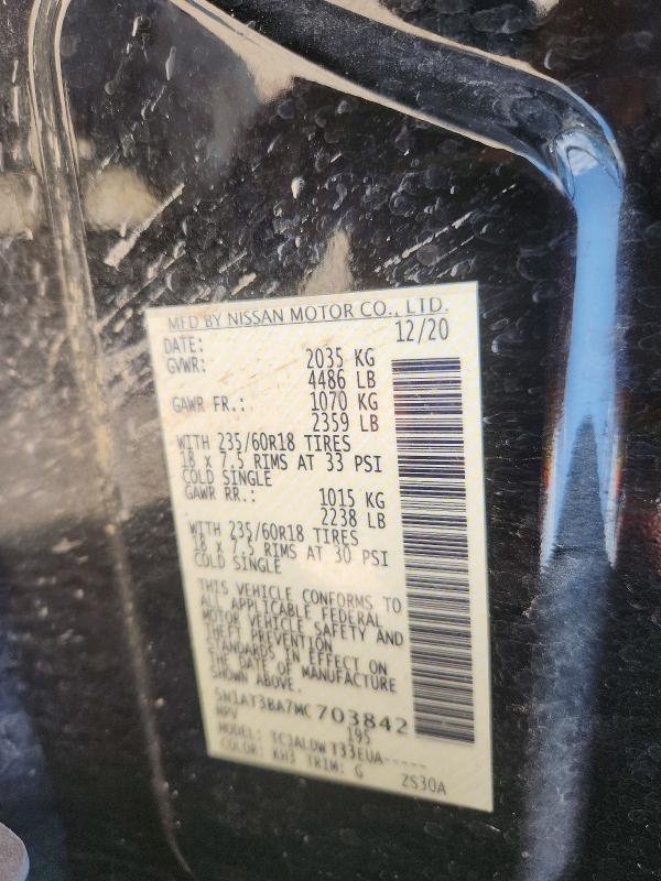 Продаж на аукціоні авто 2021 Nissan Rogue, vin: 5N1AT3BA7MC703842, номер лоту: 55365506