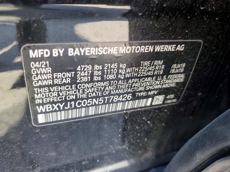 Aukcja sprzedaży 2022 Bmw X2, vin: WBXYJ1C05N5T78426, numer aukcji: 57820006
