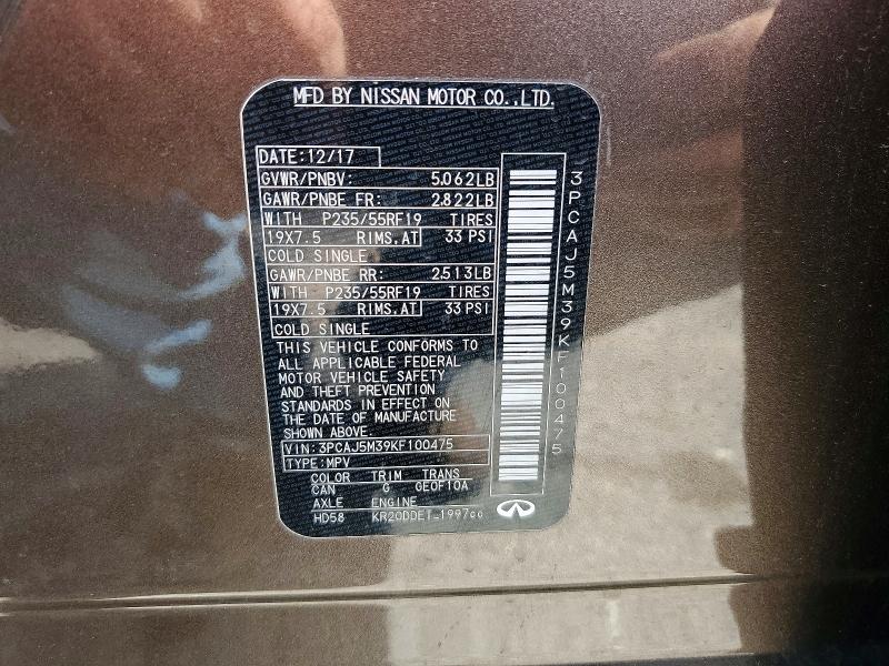 Продаж на аукціоні авто 2019 Infiniti Qx50, vin: 3PCAJ5M39KF100475, номер лоту: 55631586