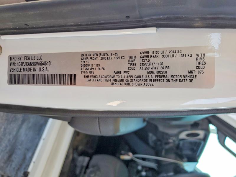 Продажа на аукционе авто 2025 Jeep Wrangler, vin: 1C4PJXAN9SW654610, номер лота: 58220446