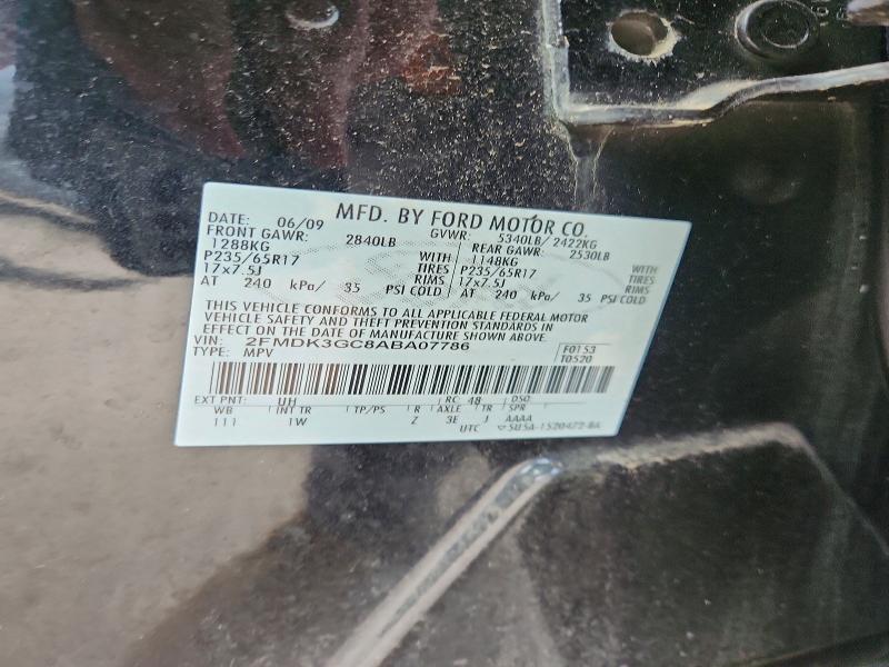 56845156 :رقم المزاد ، 2FMDK3GC8ABA07786 vin ، 2010 Ford Edge مزاد بيع