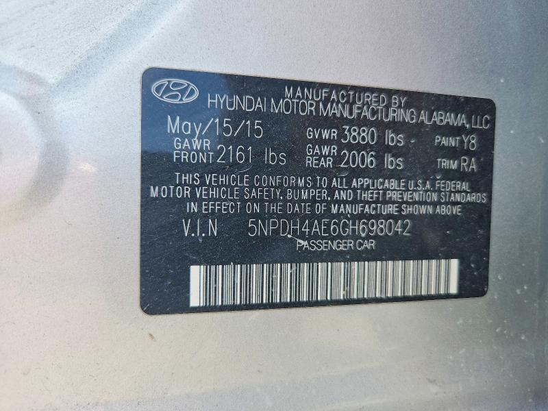 Продаж на аукціоні авто 2016 Hyundai Elantra, vin: 5NPDH4AE6GH698042, номер лоту: 55686786