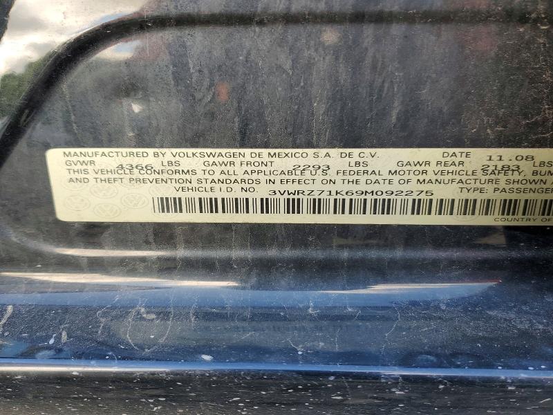 Продаж на аукціоні авто 2009 Volkswagen Jetta, vin: 3VWRZ71K69M092275, номер лоту: 55440366