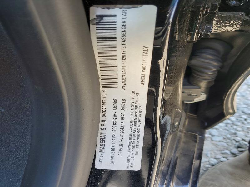 Aukcja sprzedaży 2015 Maserati Ghibli, vin: ZAM57XSA4F1141426, numer aukcji: 57548896