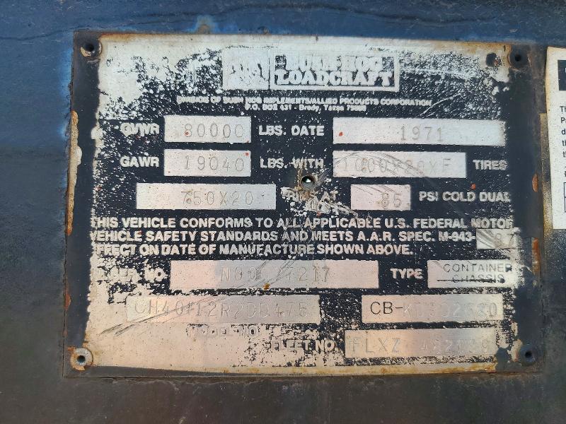58987886 :رقم المزاد ، N00027217 vin ، 1971 Unk Trailers مزاد بيع