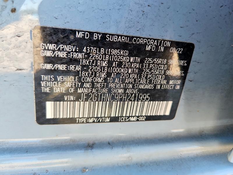 Продаж на аукціоні авто 2023 Subaru Crosstrek, vin: JF2GTHNC9PH241995, номер лоту: 56497366