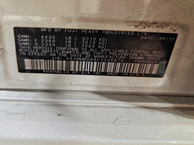 85455735 :رقم المزاد ، 4S3BMBD68E3006576 vin ، 2014 Subaru Legacy مزاد بيع