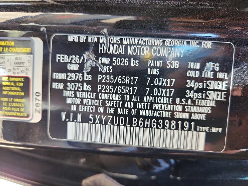 Aukcja sprzedaży 2017 Hyundai Santa Fe Sport, vin: 5XYZUDLB6HG398191, numer aukcji: 56128186