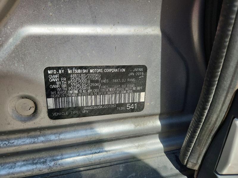 Aukcja sprzedaży 2019 Mitsubishi Outlander, vin: JA4AD3A35KJ001283, numer aukcji: 57867996
