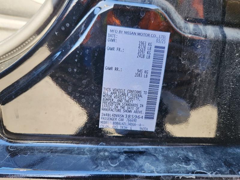 Продажа на аукционе авто 2025 Nissan Altima, vin: 1N4BL4DVXSN385964, номер лота: 56299586