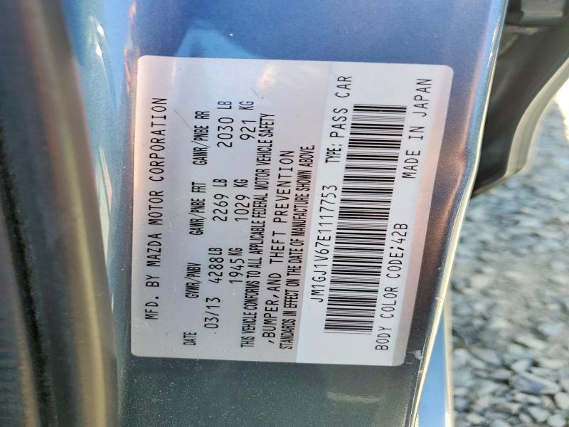 57960866 :رقم المزاد ، JM1GJ1V67E1117753 vin ، 2014 Mazda 6 مزاد بيع