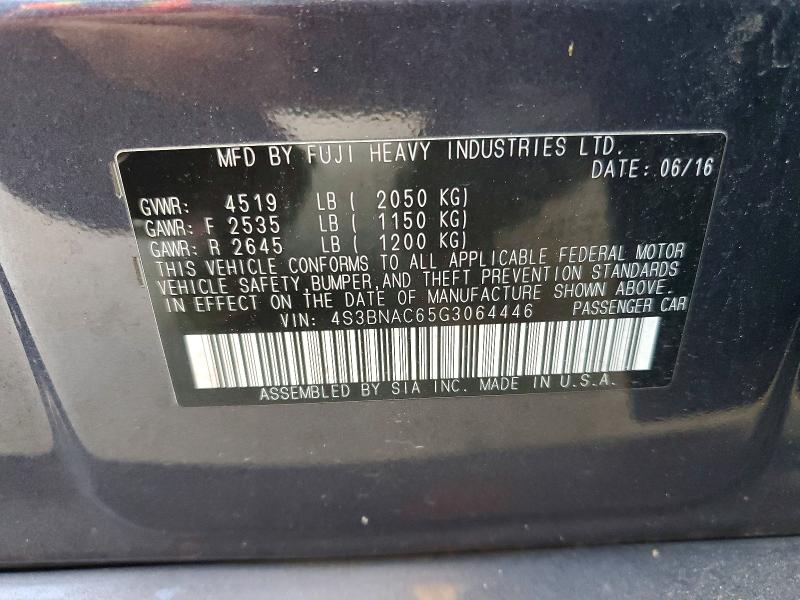 Продажа на аукционе авто 2016 Subaru Legacy, vin: 4S3BNAC65G3064446, номер лота: 56536606
