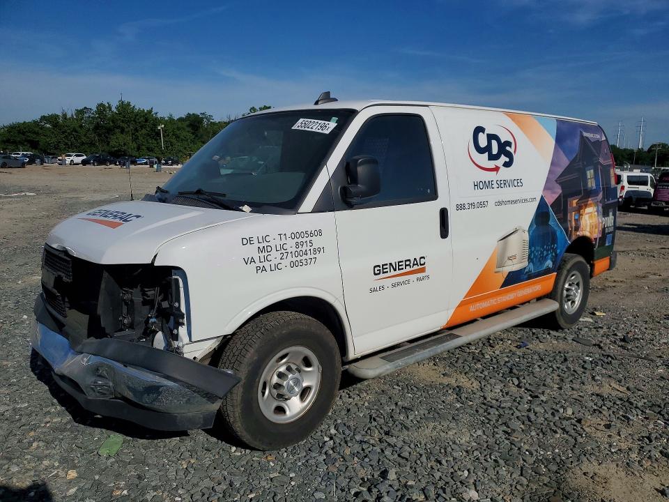 55022196 :رقم المزاد ، 1GCWGAFP4M1229779 vin ، 2021 Chevrolet Express G2500 مزاد بيع