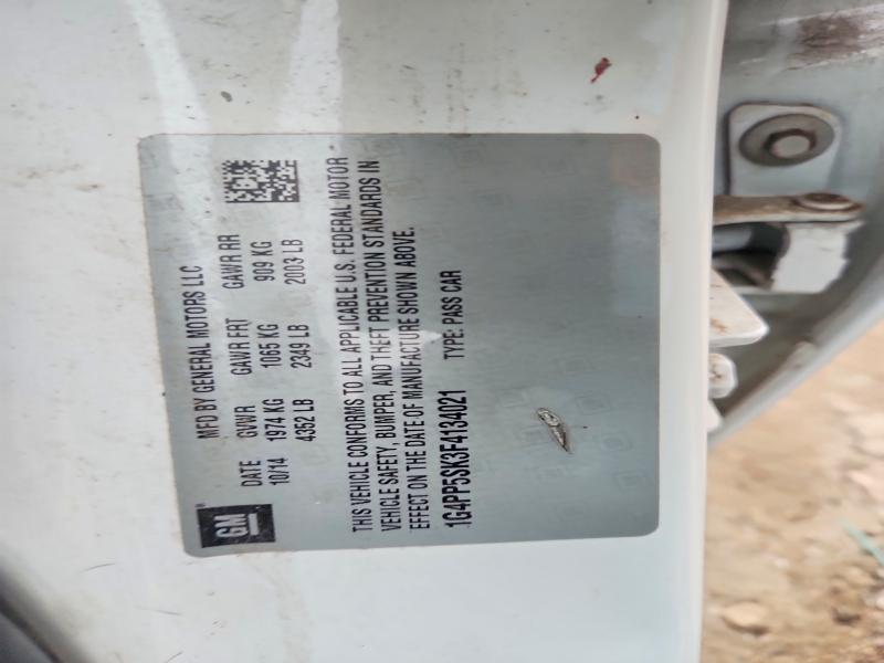 2015 Buick Verano მანქანა იყიდება აუქციონზე, vin: 1G4PP5SK3F4134021, აუქციონის ნომერი: 56232206