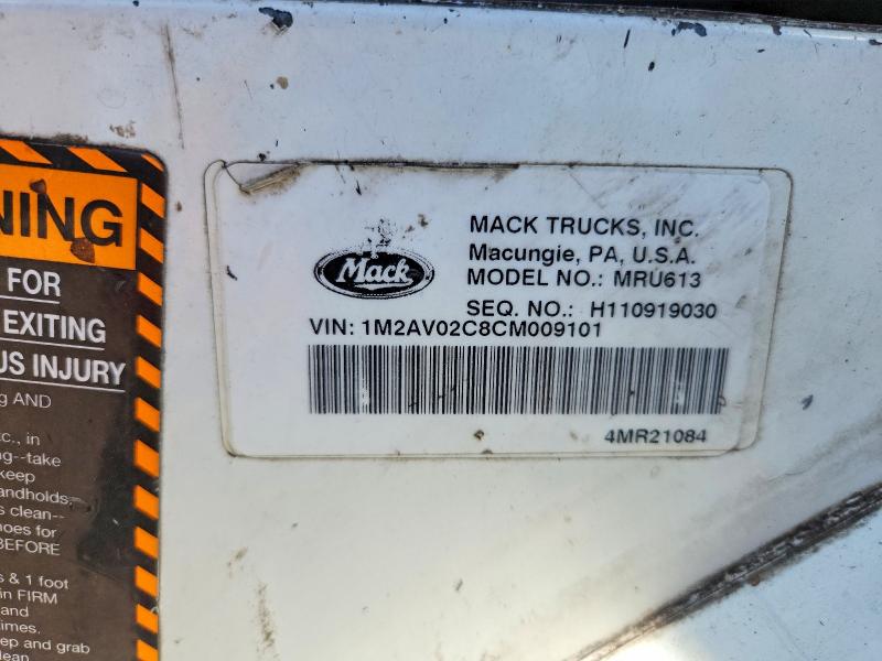 Aukcja sprzedaży 2012 Mack 600, vin: 1M2AV02C8CM009101, numer aukcji: 54582716
