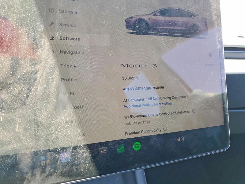 58295466 :رقم المزاد ، 5YJ3E1EA3RF784856 vin ، 2024 Tesla Model 3 مزاد بيع
