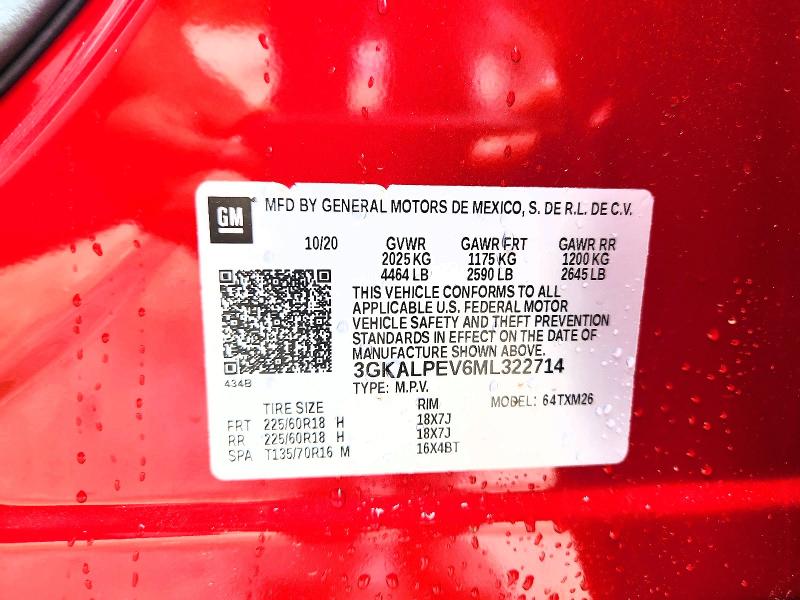Aukcja sprzedaży 2021 Gmc Terrain, vin: 3GKALPEV6ML322714, numer aukcji: 58133036