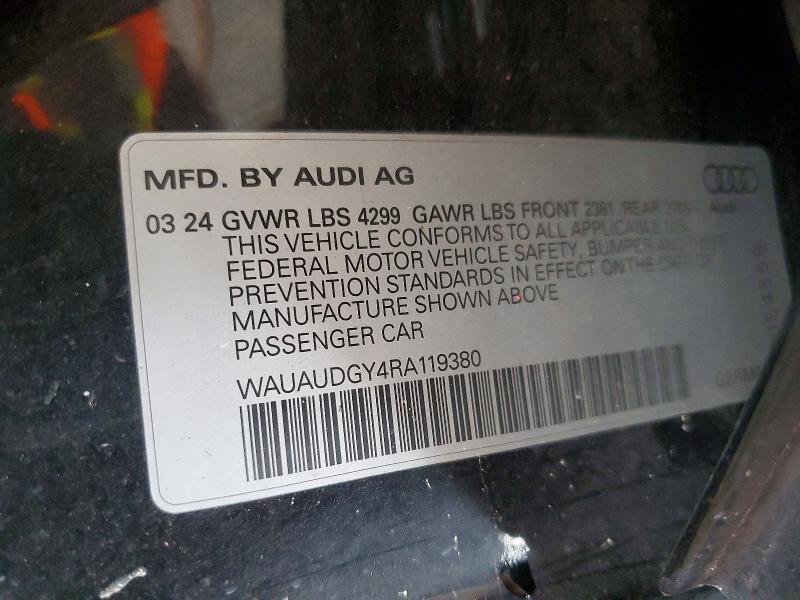 Продажа на аукционе авто 2024 Audi A3, vin: WAUAUDGY4RA119380, номер лота: 57868336