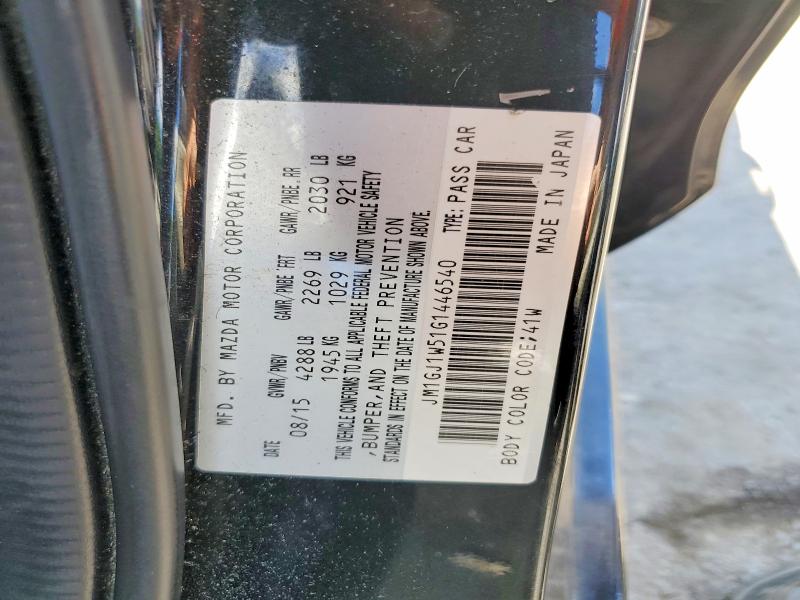 2016 Mazda 6 მანქანა იყიდება აუქციონზე, vin: JM1GJ1W51G1446540, აუქციონის ნომერი: 58239636