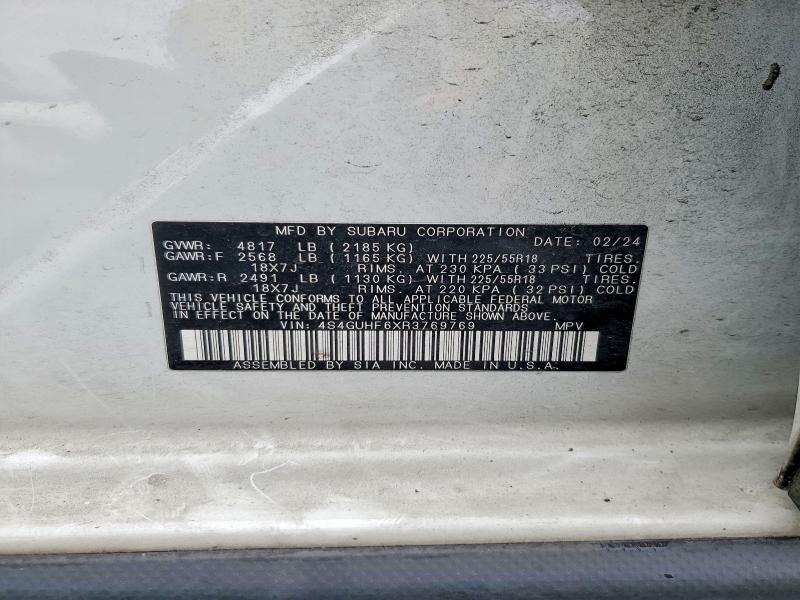 Продажа на аукционе авто 2024 Subaru Crosstrek, vin: 4S4GUHF6XR3769769, номер лота: 58940996
