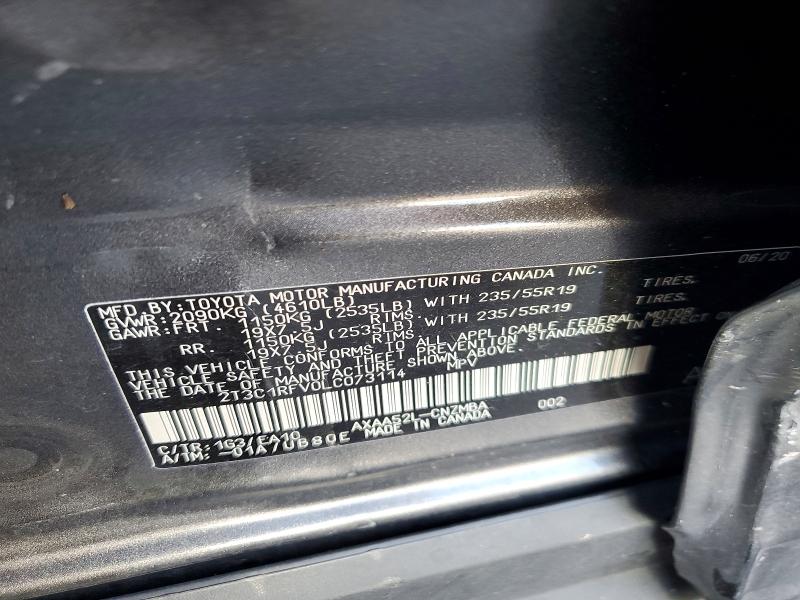 Aukcja sprzedaży 2020 Toyota Rav4, vin: 2T3C1RFV0LC073114, numer aukcji: 56257096