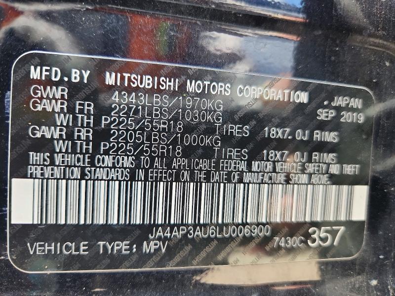 Aukcja sprzedaży 2020 Mitsubishi Outlander Sport, vin: JA4AP3AU6LU006900, numer aukcji: 56996416