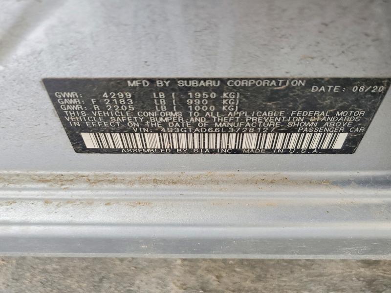 Продаж на аукціоні авто 2020 Subaru Impreza, vin: 4S3GTAD66L3728127, номер лоту: 57867526