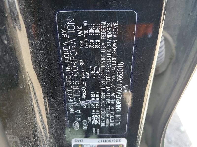 2020 Kia Sportage მანქანა იყიდება აუქციონზე, vin: KNDPM3AC6L7663016, აუქციონის ნომერი: 55957616