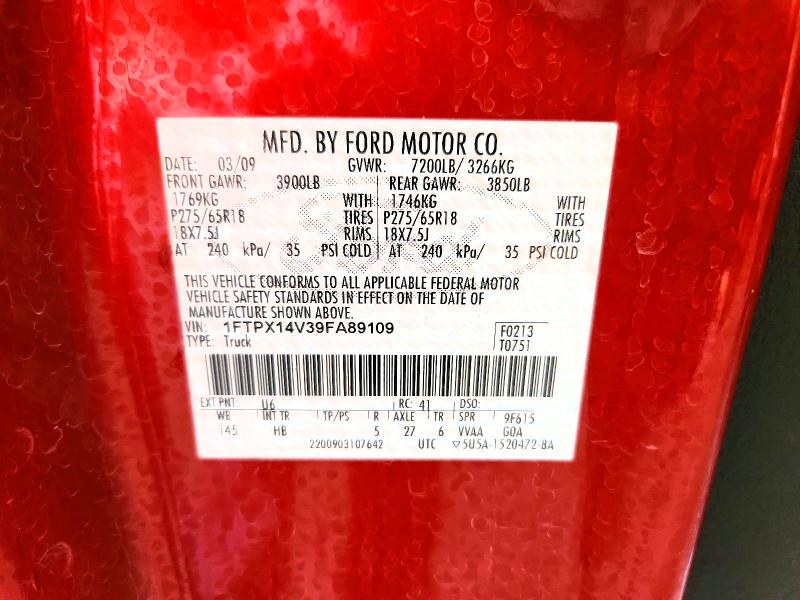 Продажа на аукционе авто 2009 Ford F150, vin: 1FTPX14V39FA89109, номер лота: 57918636