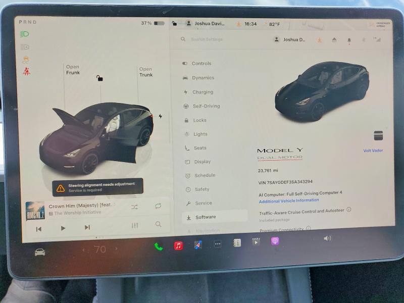 2025 Tesla Model Y მანქანა იყიდება აუქციონზე, vin: 7SAYGDEF3SA343294, აუქციონის ნომერი: 56717636