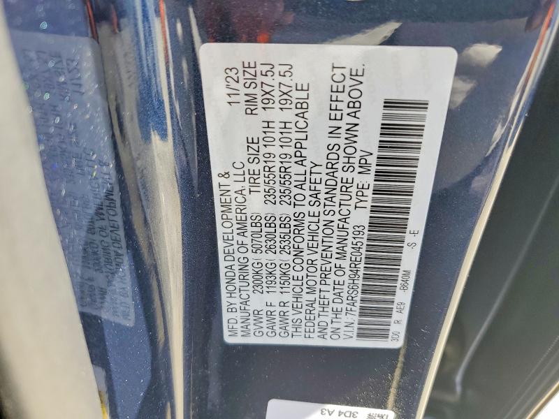 Aukcja sprzedaży 2024 Honda Cr-v, vin: 7FARS6H94RE045193, numer aukcji: 57266726