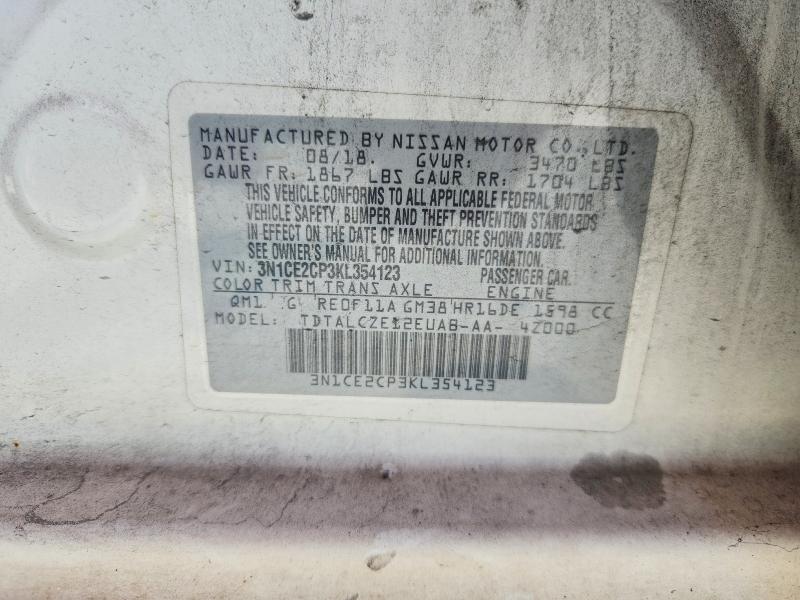 Aukcja sprzedaży 2019 Nissan Versa Note, vin: 3N1CE2CP3KL354123, numer aukcji: 85792795