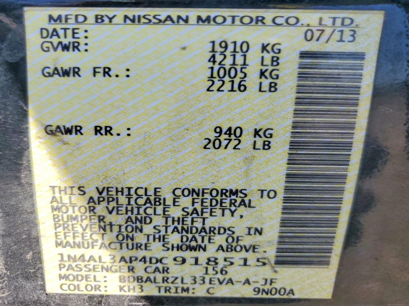 Aukcja sprzedaży 2013 Nissan Altima, vin: 1N4AL3AP4DC918515, numer aukcji: 56334136