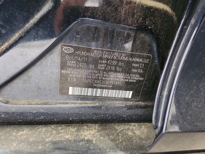 Продаж на аукціоні авто 2012 Hyundai Sonata, vin: 5NPEC4ACXCH397415, номер лоту: 55337426