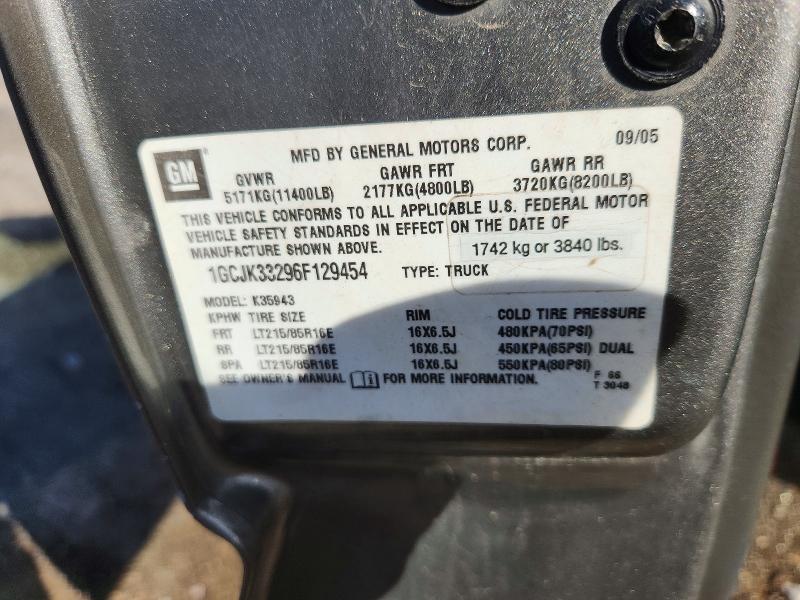 55574776 :رقم المزاد ، 1GCJK33296F129454 vin ، 2006 Chevrolet Silverado مزاد بيع
