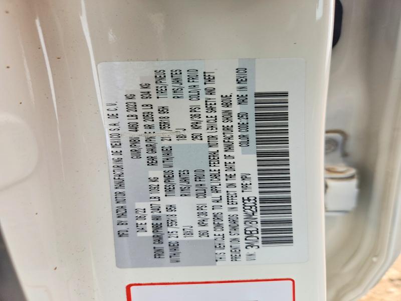 57305806 :رقم المزاد ، 3MVDMBDY8NM429035 vin ، 2022 Mazda Cx-30 مزاد بيع