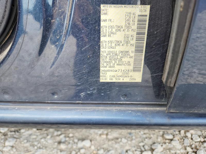 Продаж на аукціоні авто 2016 Nissan Frontier, vin: 1N6AD0FR1GN734283, номер лоту: 57060986