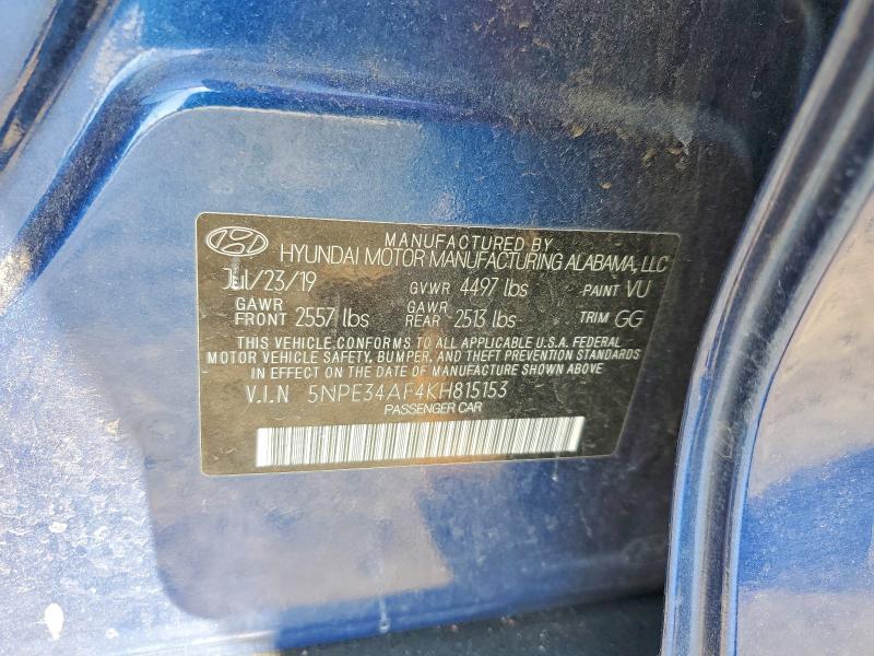 Продаж на аукціоні авто 2019 Hyundai Sonata, vin: 5NPE34AF4KH815153, номер лоту: 53059546