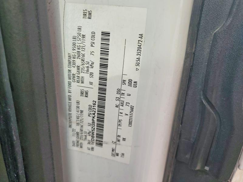 55605426 :رقم المزاد ، 1FDBW5ZG9PKA23162 vin ، 2023 Ford Transit مزاد بيع