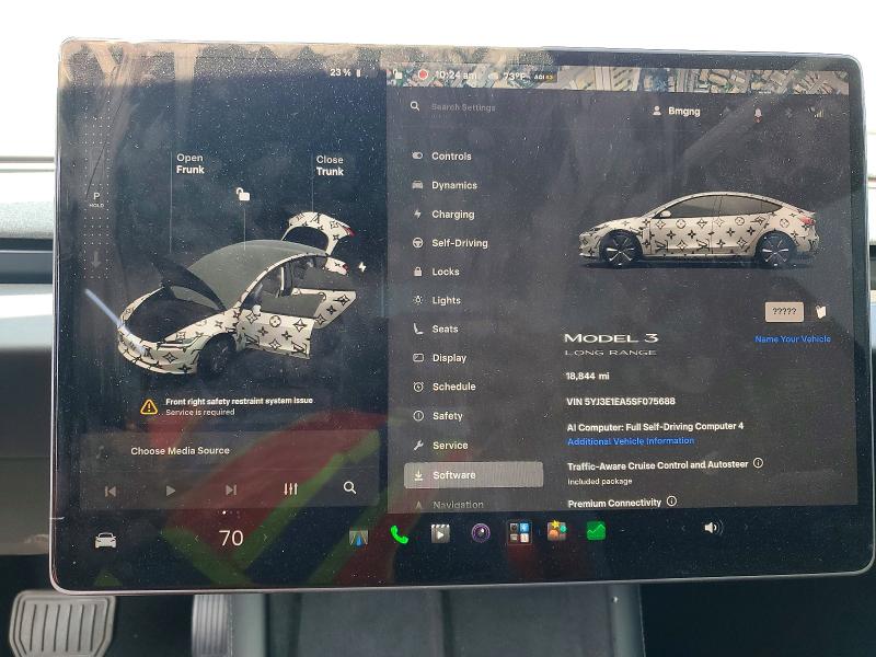 Продажа на аукционе авто 2025 Tesla Model 3, vin: 5YJ3E1EA5SF075688, номер лота: 58650126