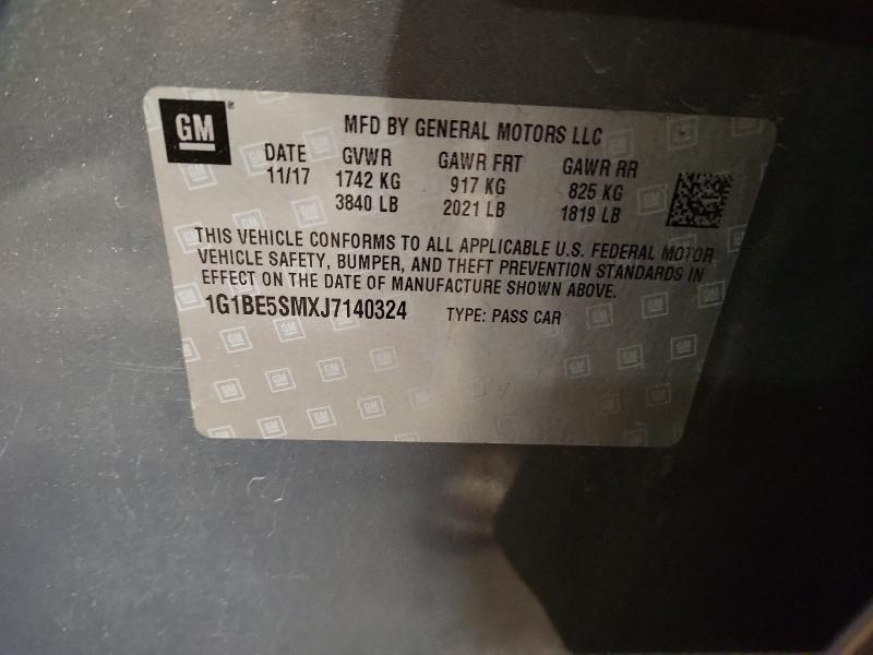 56418376 :رقم المزاد ، 1G1BE5SMXJ7140324 vin ، 2018 Chevrolet Cruze مزاد بيع