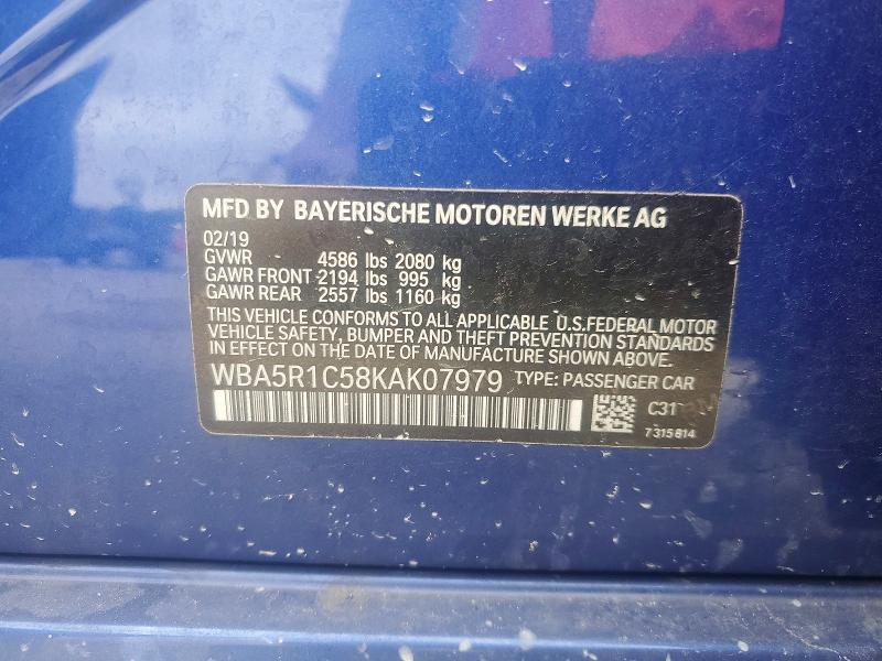Продажа на аукционе авто 2019 Bmw 330i, vin: WBA5R1C58KAK07979, номер лота: 57708106