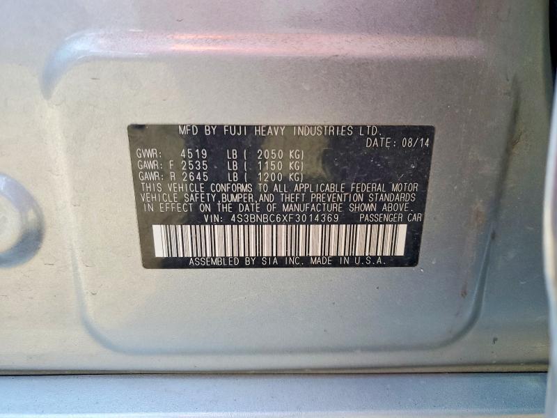 Продаж на аукціоні авто 2015 Subaru Legacy, vin: 4S3BNBC6XF3014369, номер лоту: 56157196