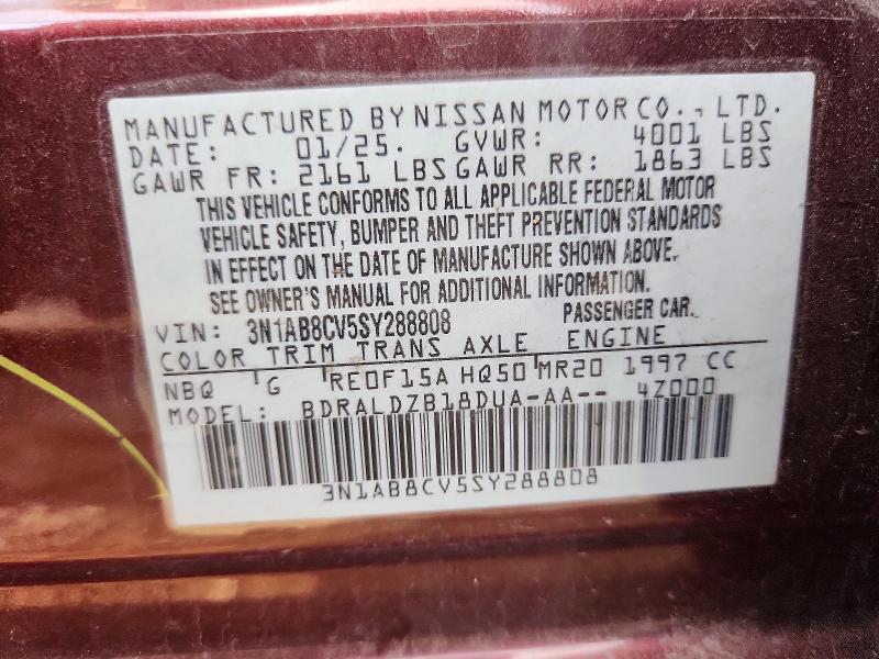 Aukcja sprzedaży 2025 Nissan Sentra, vin: 3N1AB8CV5SY288808, numer aukcji: 58771296