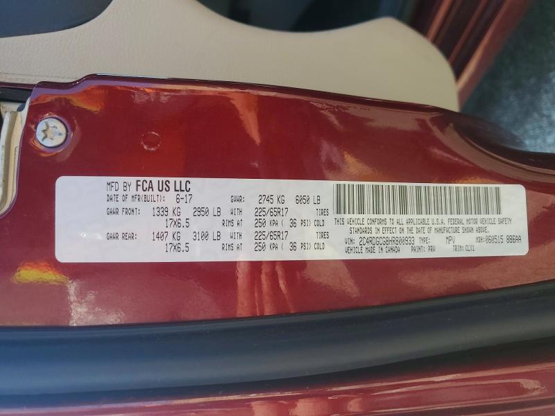 Продаж на аукціоні авто 2017 Dodge Grand Caravan, vin: 2C4RDGCG8HR800933, номер лоту: 57213156